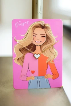 Hot Ketting hartje pixel | Wit/goud | DAMES Sieraden|Snøpskes