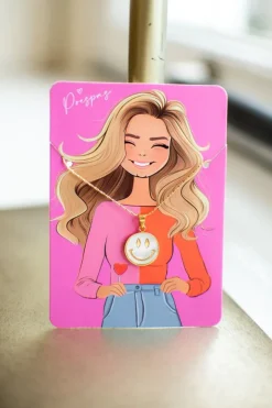 Discount Ketting smiley | Wit/goud | DAMES Sieraden|Snøpskes