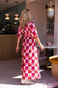 Clearance Maxi dress Kim  | Multicolor | Je m鈥檃ppelle x Poespas DAMES Jurken