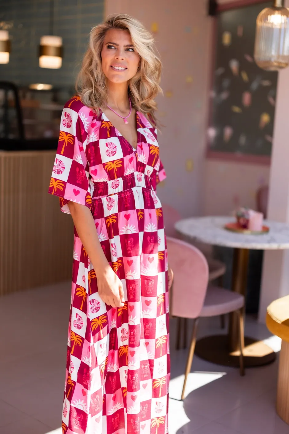 Clearance Maxi dress Kim | Multicolor | Je m鈥檃ppelle x Poespas DAMES Jurken