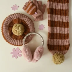 Muts cosy striped knitted | 7-10 jaar | Haaraccessoires