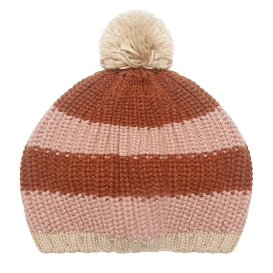 Muts cosy striped knitted | 7-10 jaar | Haaraccessoires