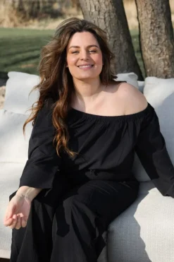 Best Off-shoulder blouse Montana | Black | DAMES Co-ords|Blouses