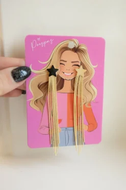 Oorbellen falling stars | Goud | Studio Poespas DAMES Sieraden|Snøpskes