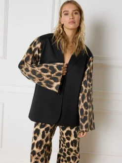 New Oversized blazer Suki | Leopard | DAMES Blazers & Gilets
