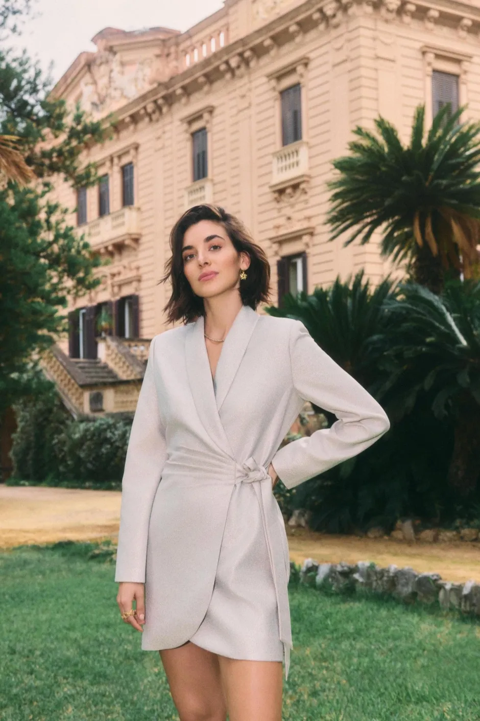 Overslagjurk Bonita | Silver | DAMES Jurken