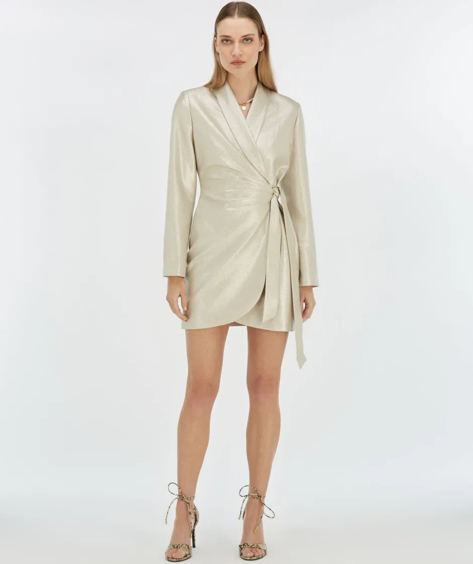 Overslagjurk Bonita | Silver | DAMES Jurken