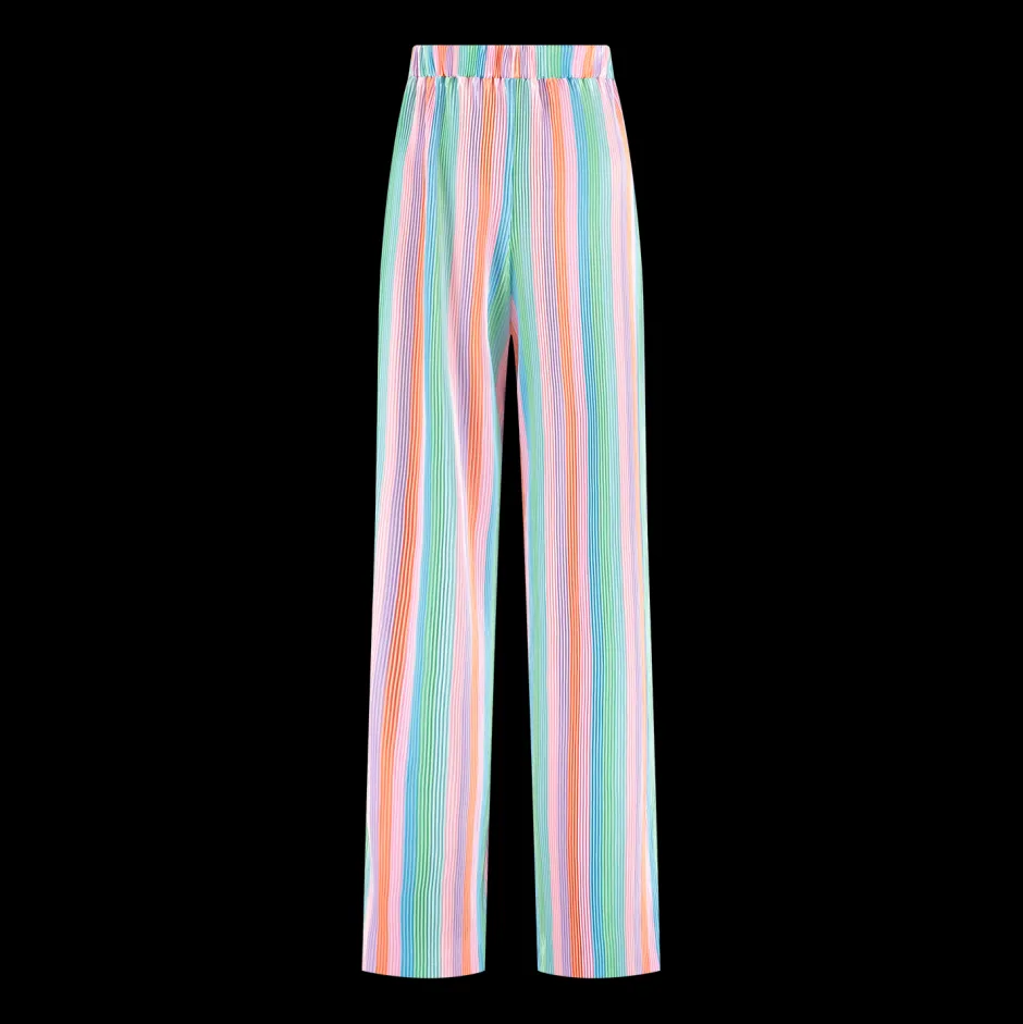 Sale Pants Plissé | Rainbow cake | DAMES Co-ords|Broeken