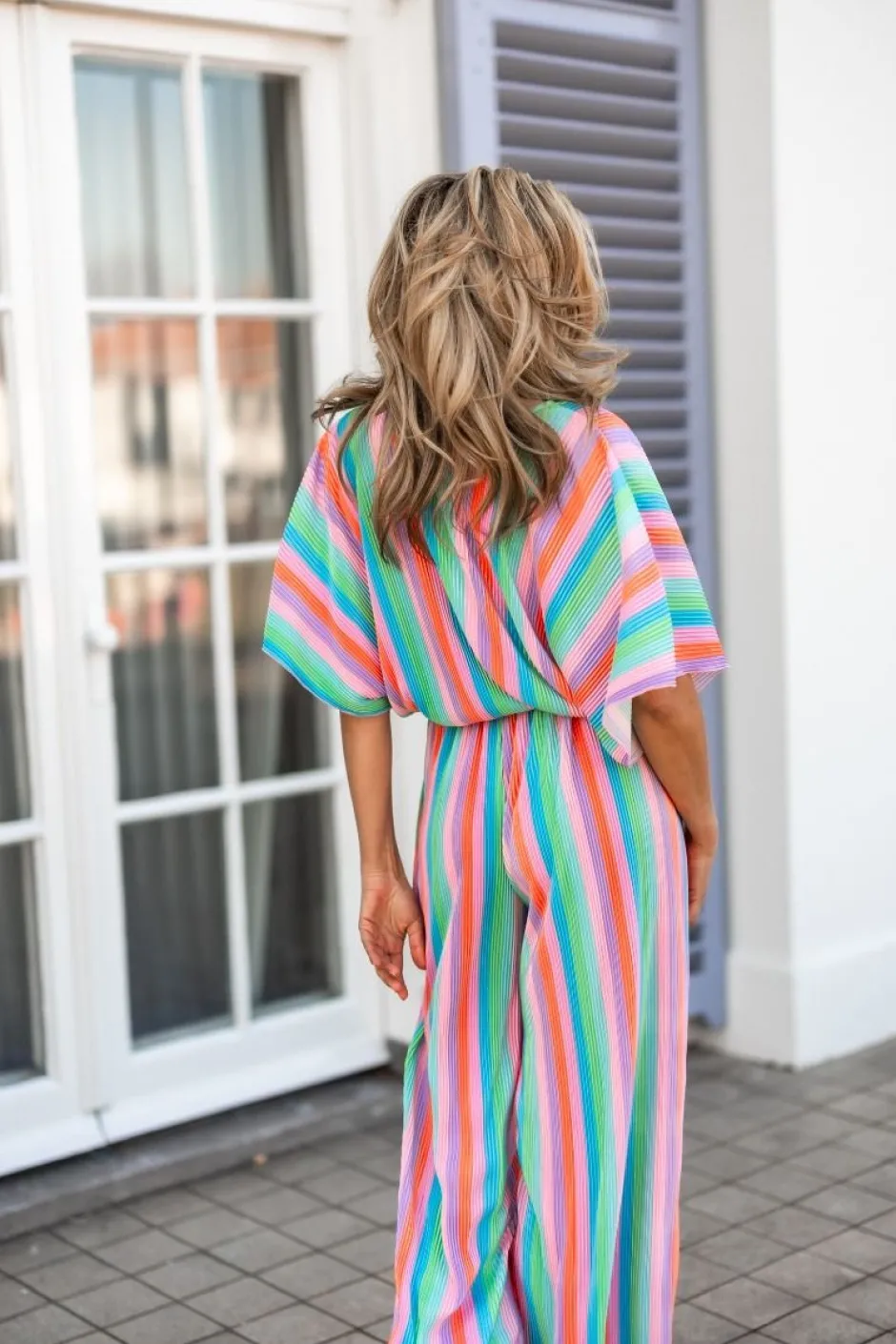 Sale Pants Plissé | Rainbow cake | DAMES Co-ords|Broeken