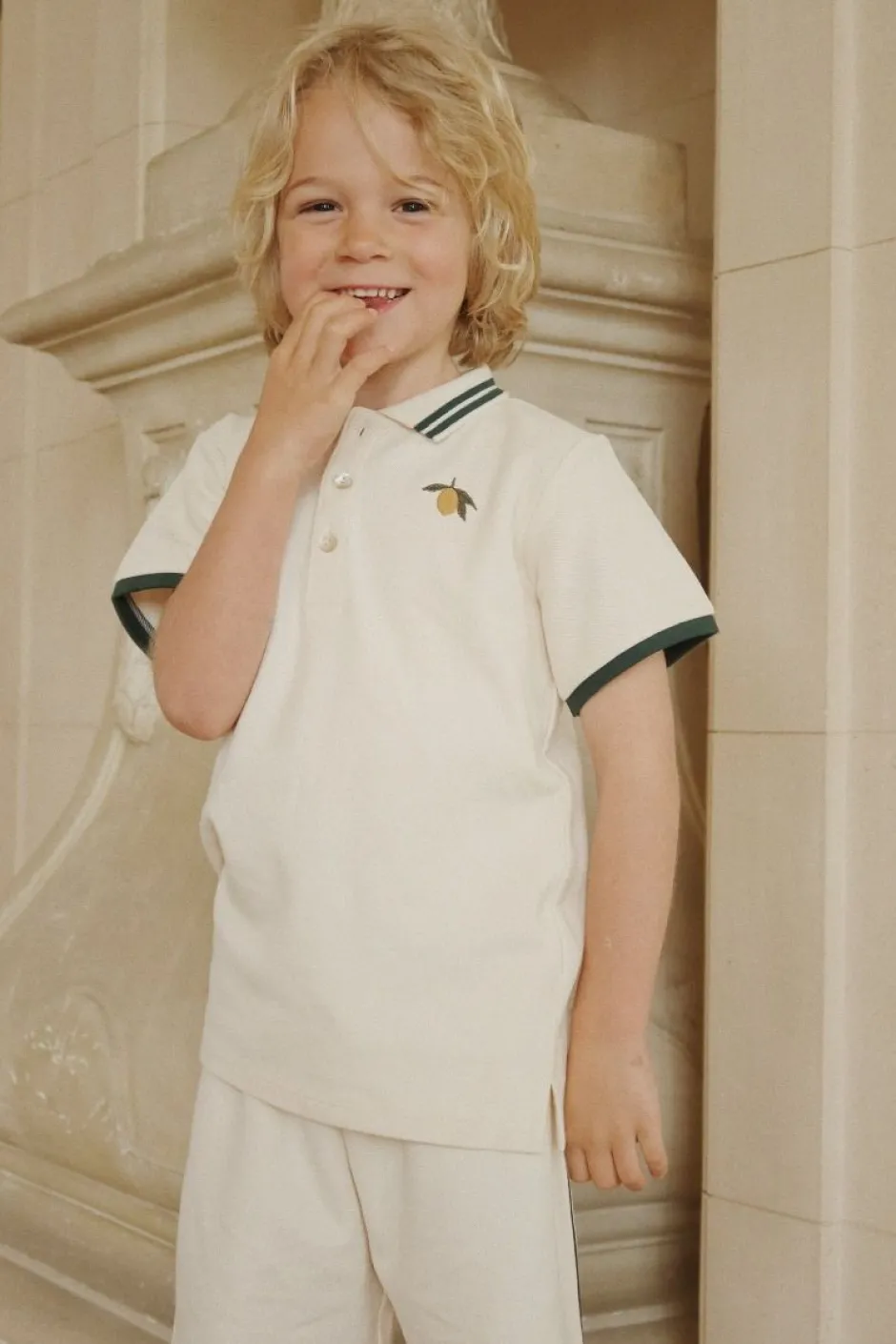 Discount Polo shirt Florian gots | Antique white | Shirts|Shirts