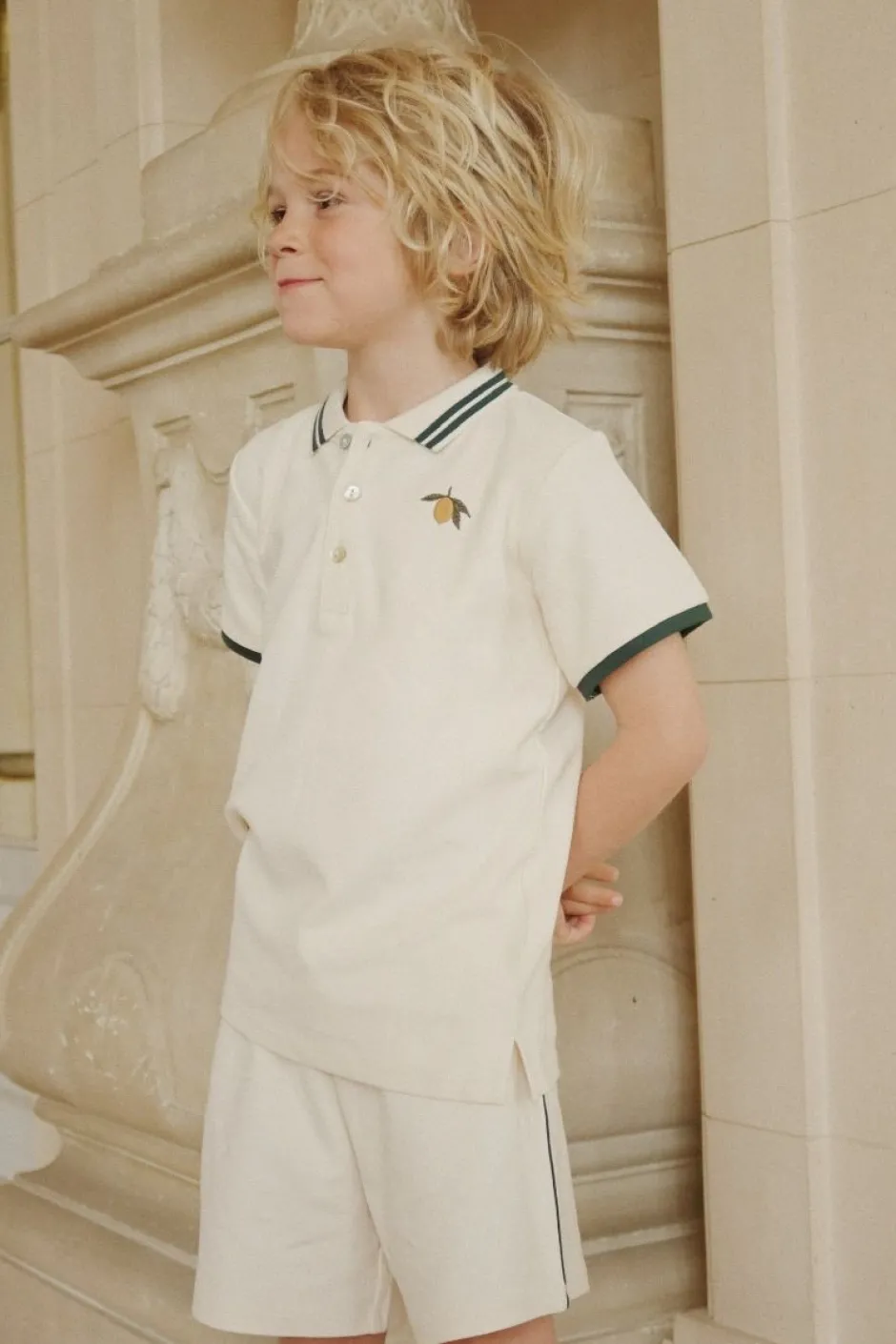 Discount Polo shirt Florian gots | Antique white | Shirts|Shirts