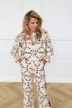 New Printed pants Novel | Flower | DAMES Co-ords|Broeken