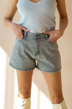 Sale Relaxed short studs Zaar | Mid grey | DAMES Co-ords|Shorts