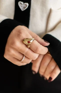 New Ring bubble | Goud | Studio Poespas DAMES Sieraden|Snøpskes