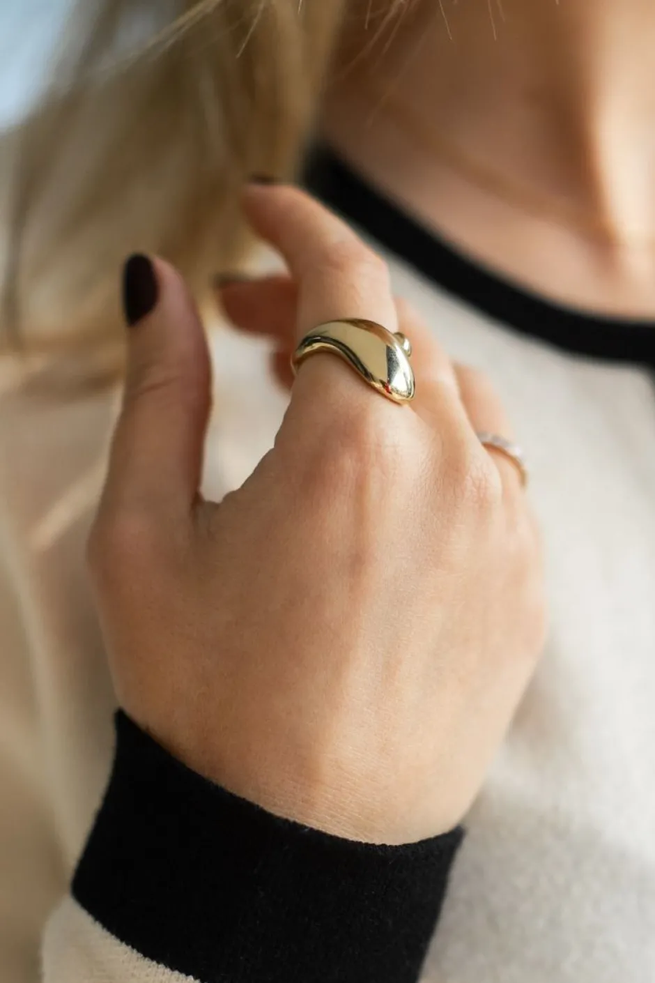 New Ring bubble | Goud | Studio Poespas DAMES Sieraden|Snøpskes