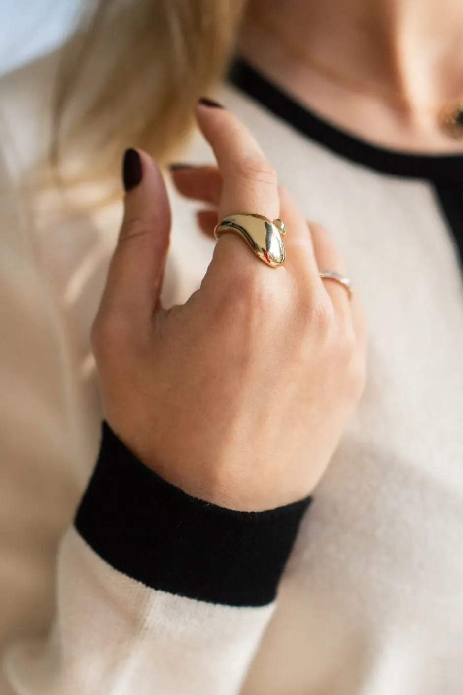 New Ring bubble | Goud | Studio Poespas DAMES Sieraden|Snøpskes