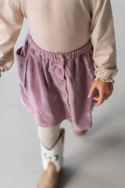 Sale Rok Vieve | Mauve velvet | DAMES Rokken|Rokken