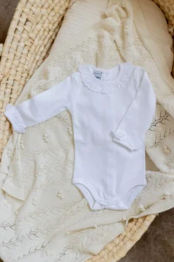 Romper Coco | Kanten kraagje wit | Lange mouwen | Babidu Rompers