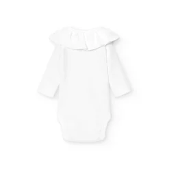 Clearance Romper Loet | Volantkraag wit | Lange mouwen | Babidu Rompers