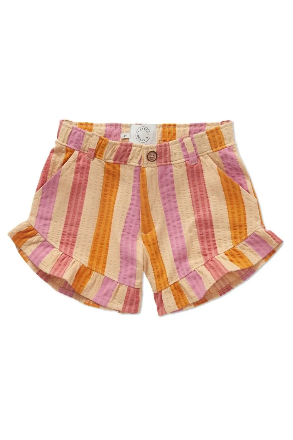 Best Ruffle short stripes | Nectarine | Sproet & Sprout Shorts