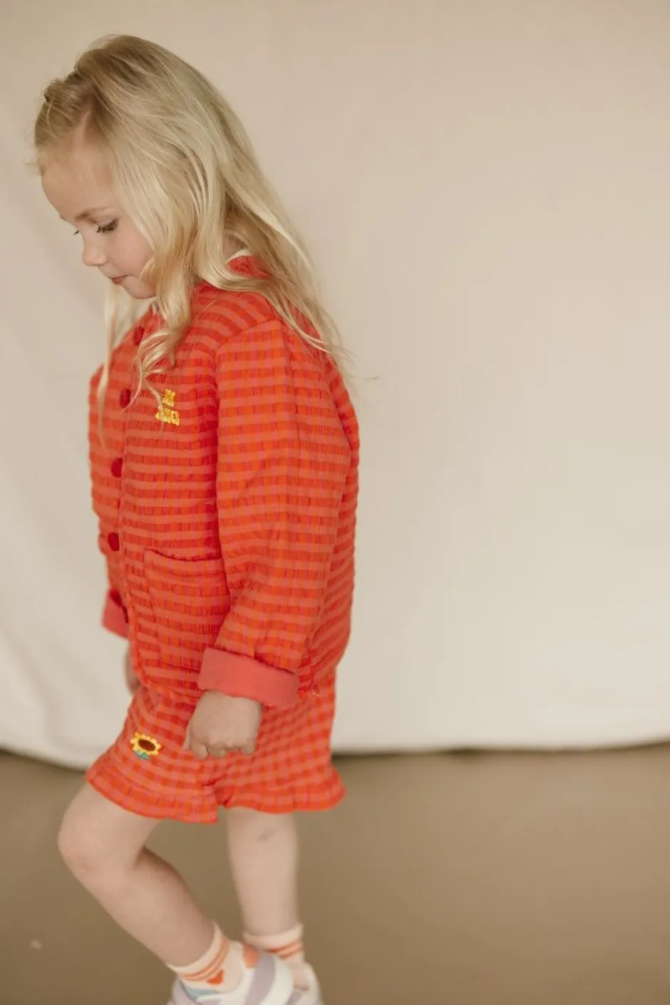 Discount Ruffle woven shorts Vichy | DAMES Co-ords|Co-ords