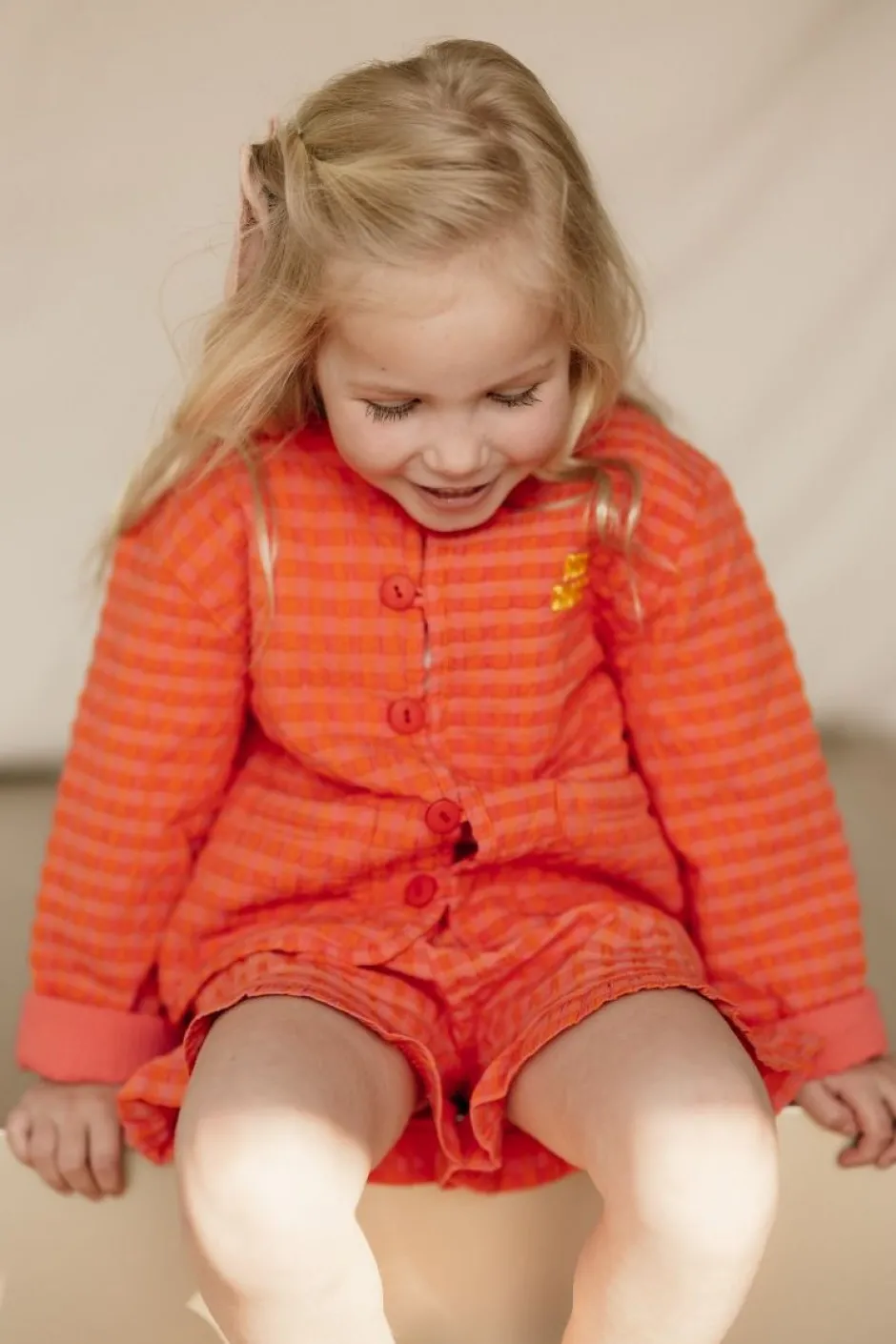 Discount Ruffle woven shorts Vichy | DAMES Co-ords|Co-ords