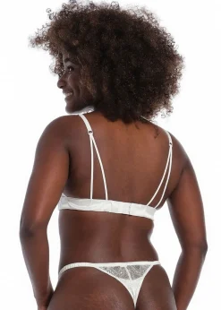 Sale Satin lace bralette | Ivory | DAMES Lingerie