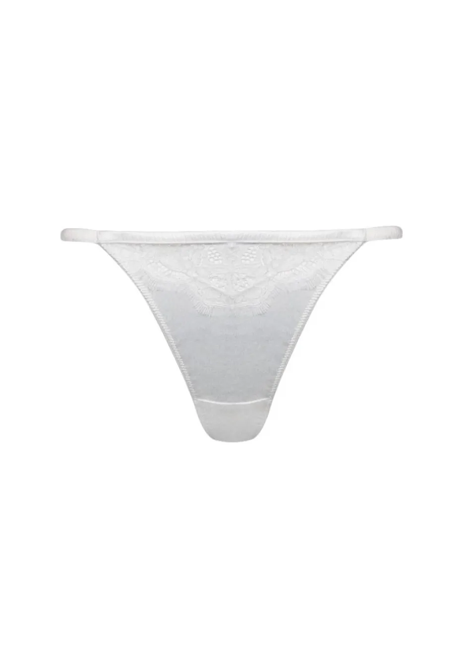 Best Satin lace thong | Ivory | DAMES Lingerie