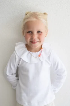 New Shirt Lizzy | Volant wit | DAMES Shirts|Shirts