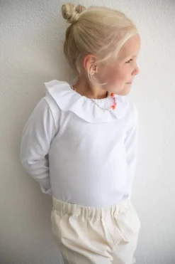 New Shirt Lizzy | Volant wit | DAMES Shirts|Shirts