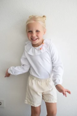 New Shirt Lizzy | Volant wit | DAMES Shirts|Shirts