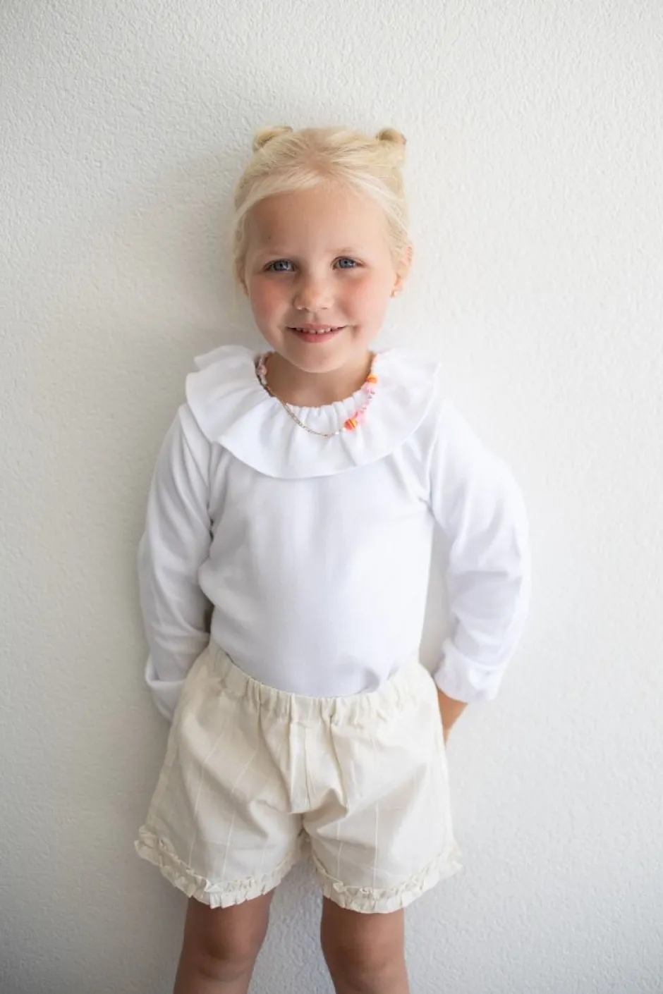 New Shirt Lizzy | Volant wit | DAMES Shirts|Shirts