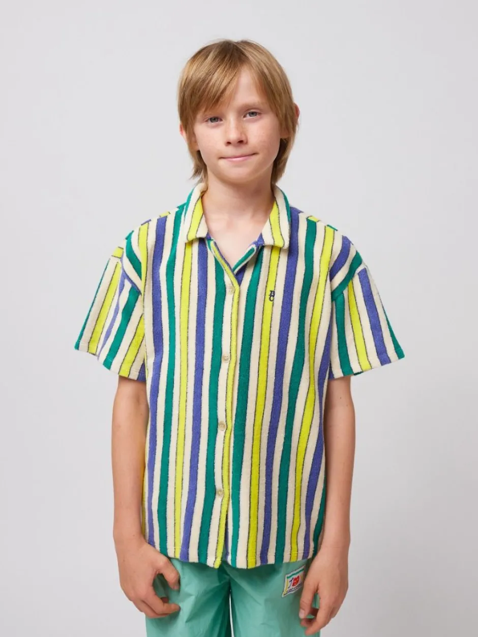 Shirt Terry cloth | Multicolor stripes | DAMES Co-ords|Co-ords