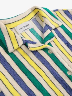 Shirt Terry cloth | Multicolor stripes | DAMES Co-ords|Co-ords