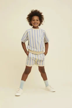 Hot Short chino stripes | Sesame | Sproet & Sprout DAMES Co-ords|Co-ords