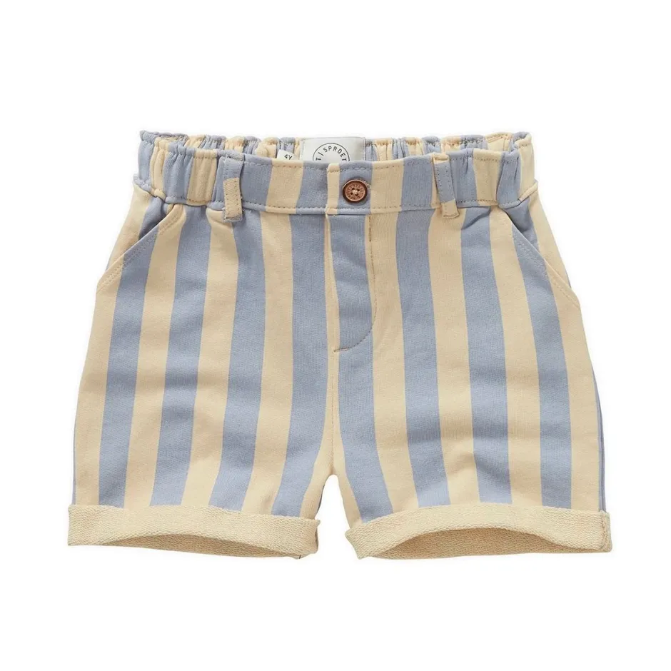 Hot Short chino stripes | Sesame | Sproet & Sprout DAMES Co-ords|Co-ords