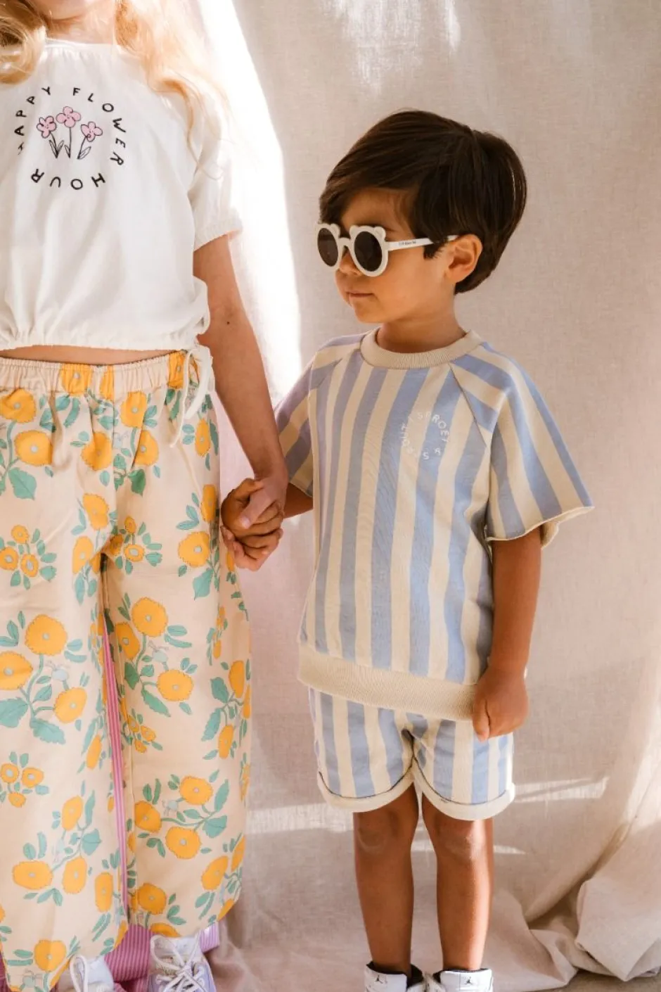 Hot Short chino stripes | Sesame | Sproet & Sprout DAMES Co-ords|Co-ords