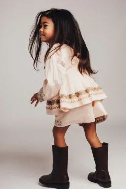 Clearance Short Ovaia embroidery | Rose salmon | DAMES Co-ords|Co-ords