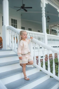 Clearance Short Ovaia embroidery | Rose salmon | DAMES Co-ords|Co-ords