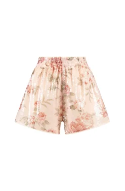 Clearance Short She Is All That | Pink sequin bouquet | DAMES Co-ords|Shorts