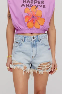 Clearance Short Yve | Light blue | Harper & Yve DAMES Co-ords|Shorts