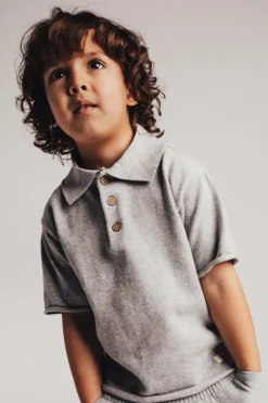 New Shortsleeve knit top Estoi | Blue steel | Shirts