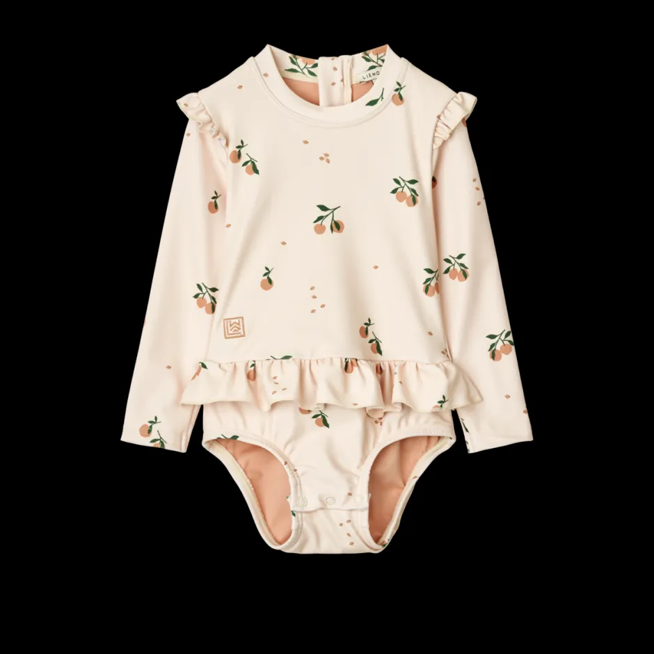 Outlet Sille baby printed swimsuit | Peach/sea shell | Zwemkleding|Zwemkleding