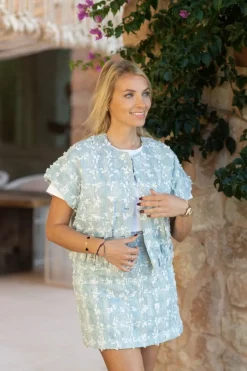 Online Skirt Stefanie | Light blue | DAMES Rokken