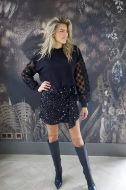 Skort Emilia | Black | Harper & Yve DAMES Broeken|Shorts