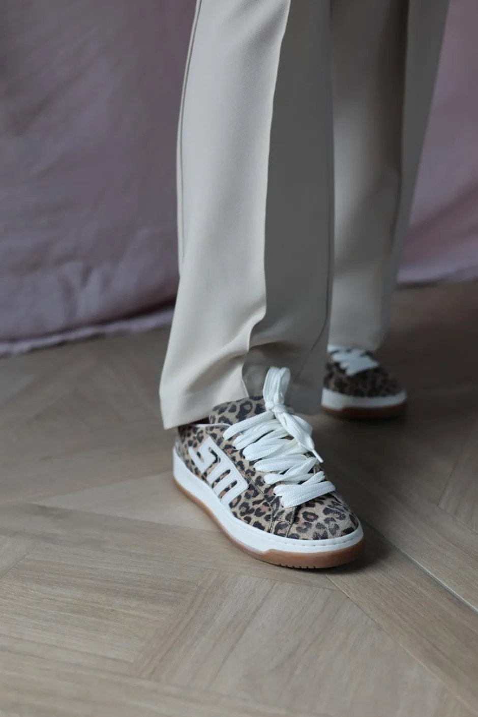 Sneaker Alysha | White/leopard suede | Steve Madden DAMES Sneakers