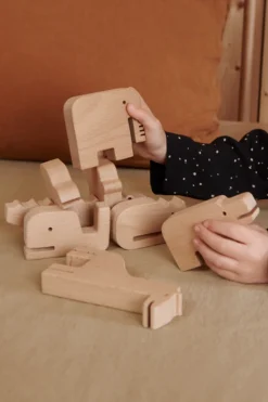 Sale Stackable animals Thorkild | Natural | Educatief Speelgoed|Open Ended Speelgoed