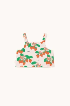 Discount Strawberries woven crop top | Pastel pink | DAMES Co-ords|Co-ords