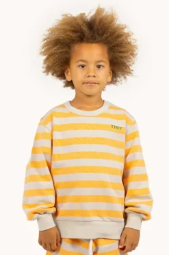 Stripes sweatshirt | Orange/dark vanilla | DAMES Co-ords|Co-ords