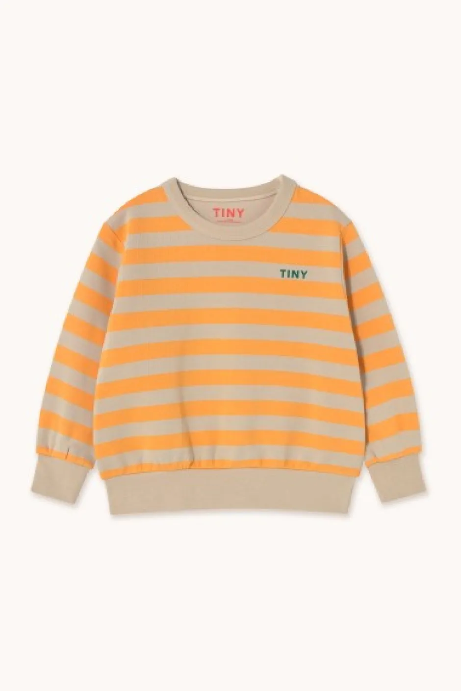 Stripes sweatshirt | Orange/dark vanilla | DAMES Co-ords|Co-ords